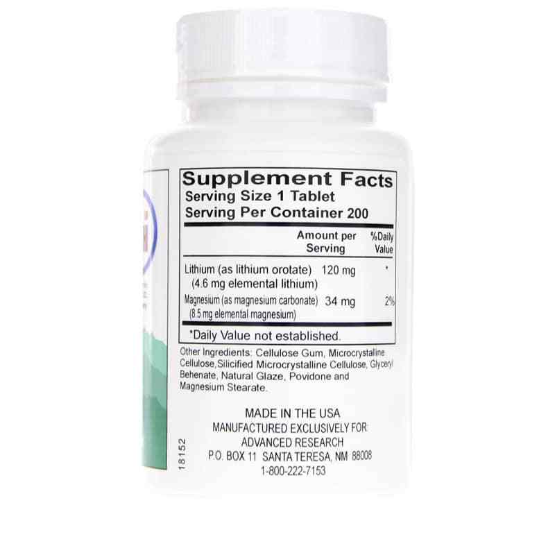 Lithium Orotate 120 Mg, by Advanced Research, image #2