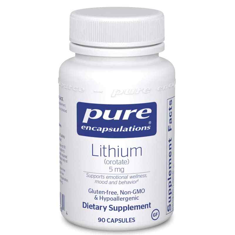 Lithium (orotate) 5 Mg, 90 Capsules, by Pure Encapsulations