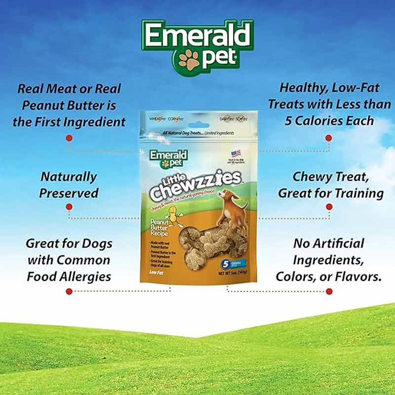 Little Chewzzies Dog Treats, Peanut Butter, by Emerald Pet, image #2