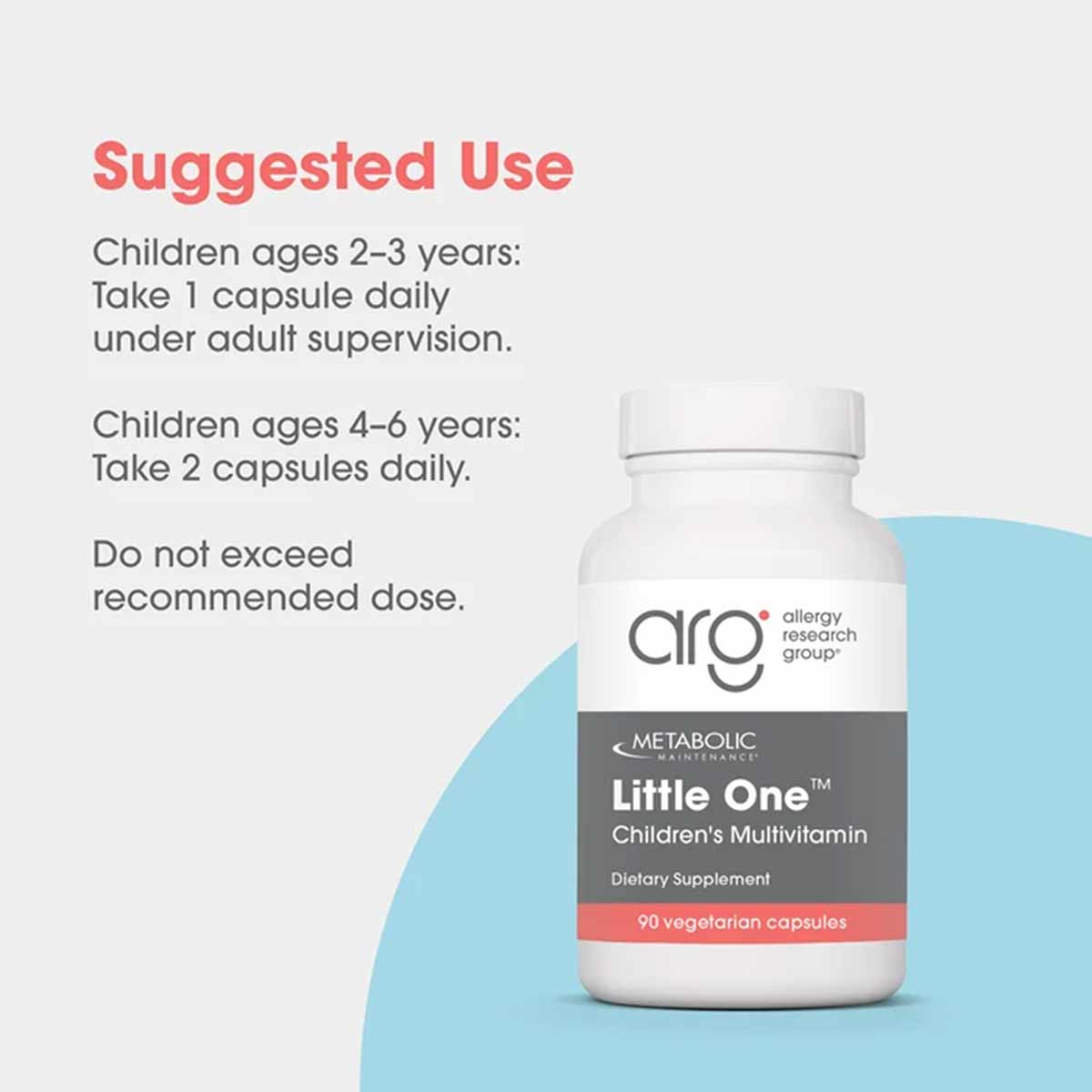 Little One Children's Multivitamin, 90 Capsules, by Allergy Research Group