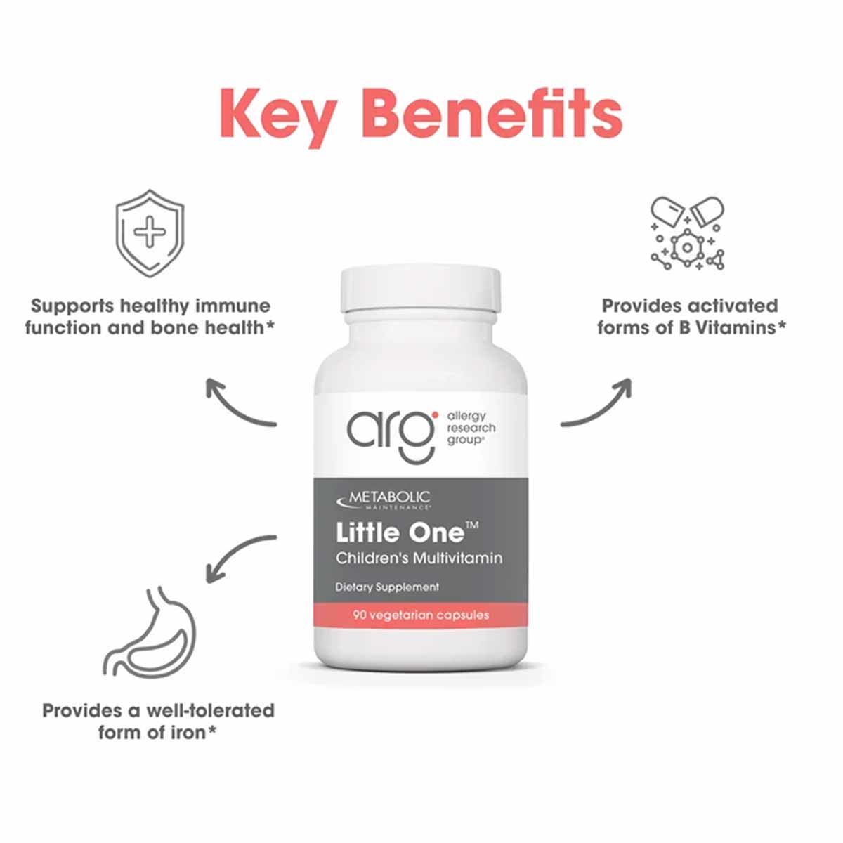 Little One Children's Multivitamin, 90 Capsules, by Allergy Research Group