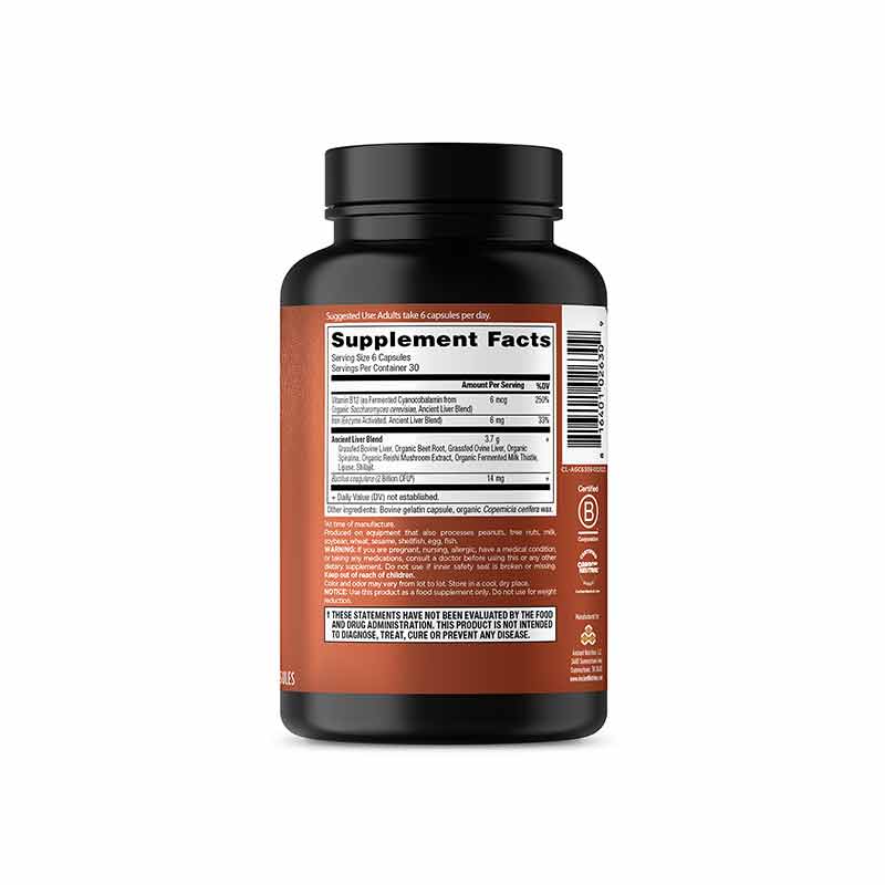 Liver Glandular (Grass-Fed), 180 Capsules, by Ancient Nutrition, image #3