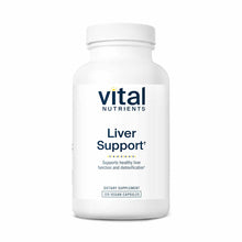 White bottle of Vital Nutrients Liver Support dietary supplement containing 120 vegan capsules.