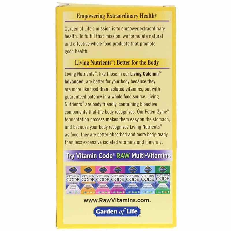 Living Calcium Advanced, by Garden of Life, image #3