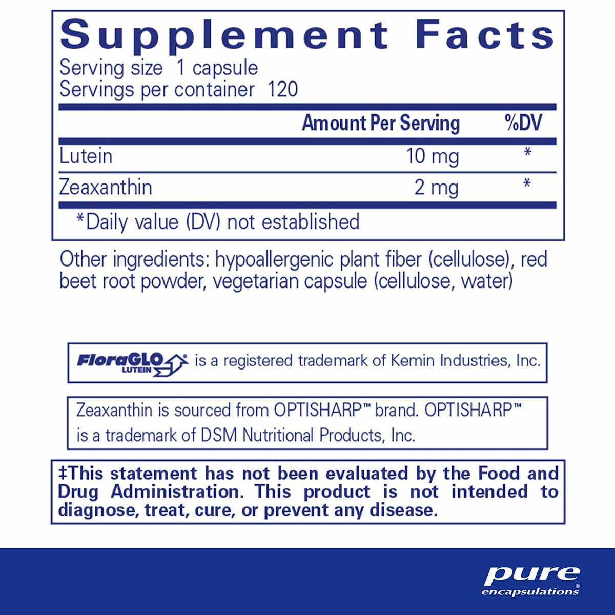 Lutein/Zeaxanthin, by Pure Encapsulations