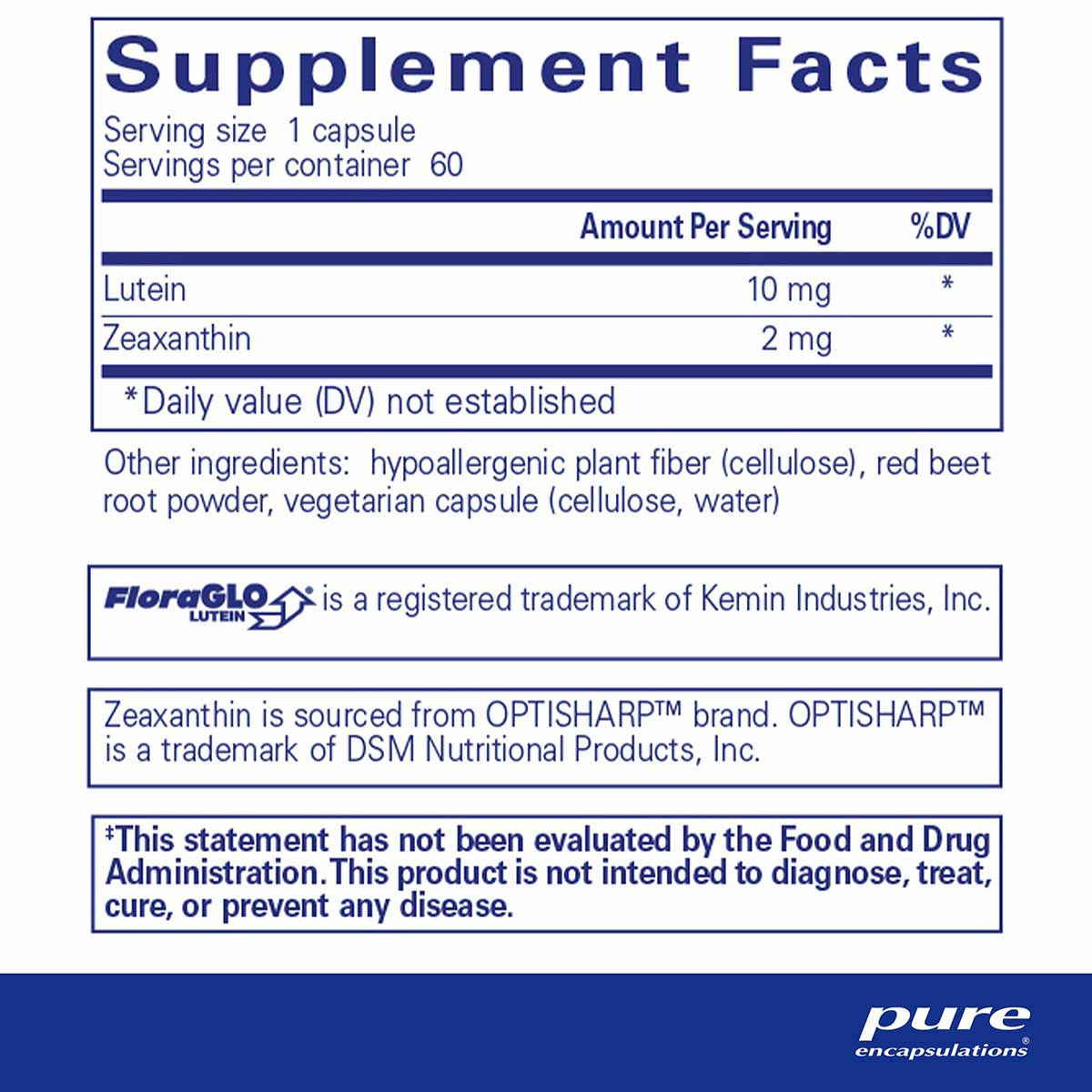 Lutein/Zeaxanthin, by Pure Encapsulations