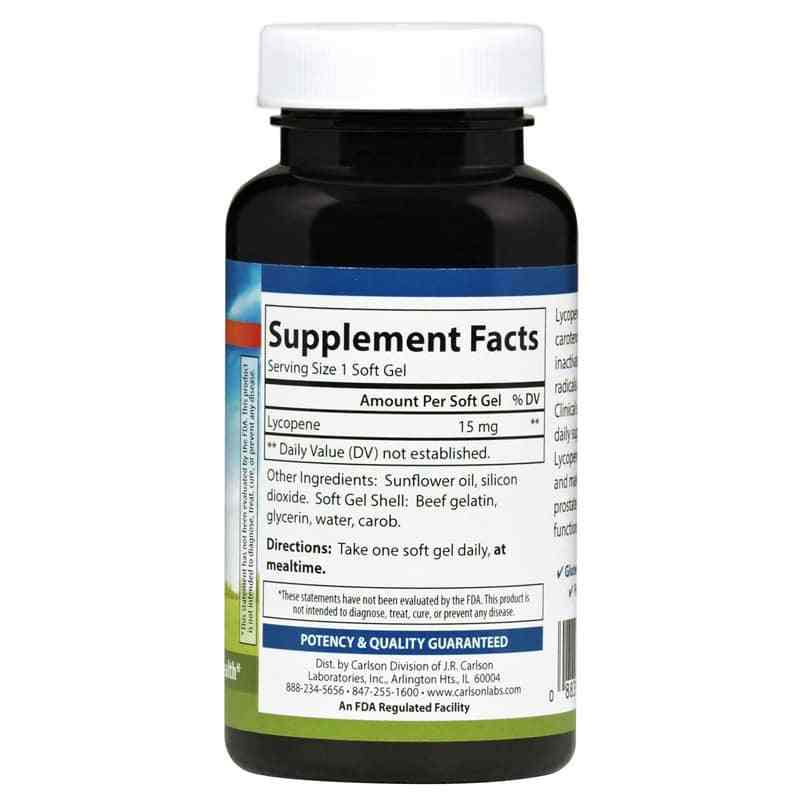 Lycopene 15 Mg (Tomato-Free), 180 Softgels, by Carlson Labs, image #2