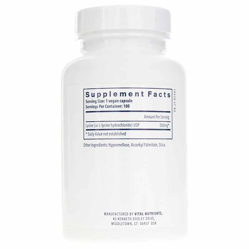 Lysine 500 Mg, by Vital Nutrients, image #2