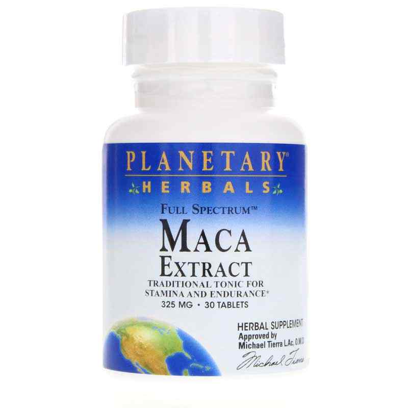Maca Extract 325 Mg Full Spectrum, 30 Tablets, by Planetary Herbals
