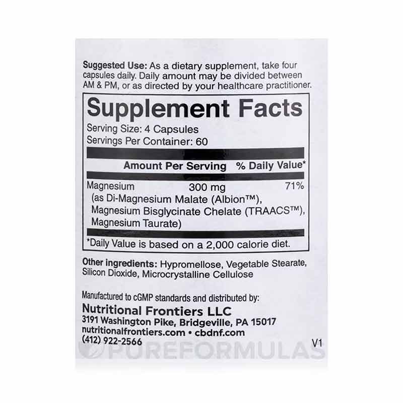 Mag Complete 300, 240 Veg Capsules, by Nutritional Frontiers, image #3