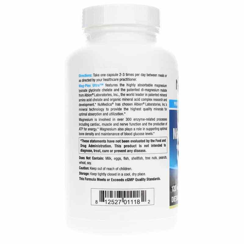 Mag-Plex Ultra, 120 Veg Capsules, by NuMedica, image #3