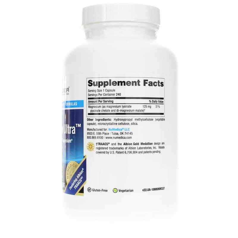 Mag-Plex Ultra, 240 Veg Capsules, by NuMedica, image #2