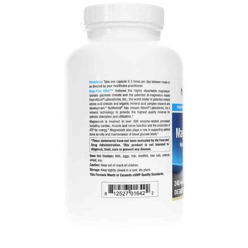 Mag-Plex Ultra, 240 Veg Capsules, by NuMedica, image #3