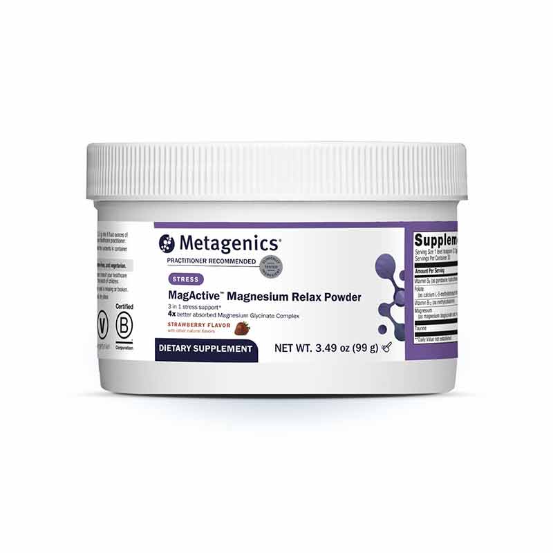 MagActive Relax Magnesium Powder Strawberry, by Metagenics