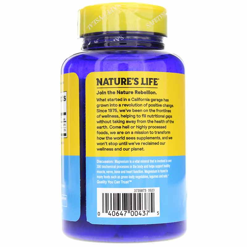 Magnesium 500 Mg, 100 Capsules, by Natures Life, image #3
