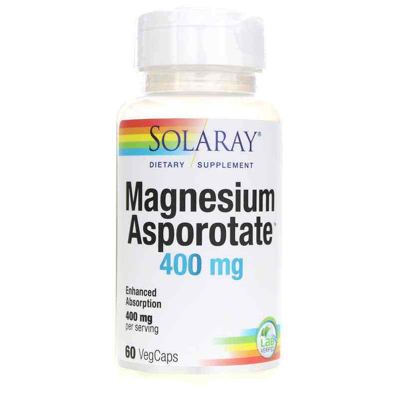 Magnesium Asporotate 400 Mg, 60 Veg Capsules, by Solaray