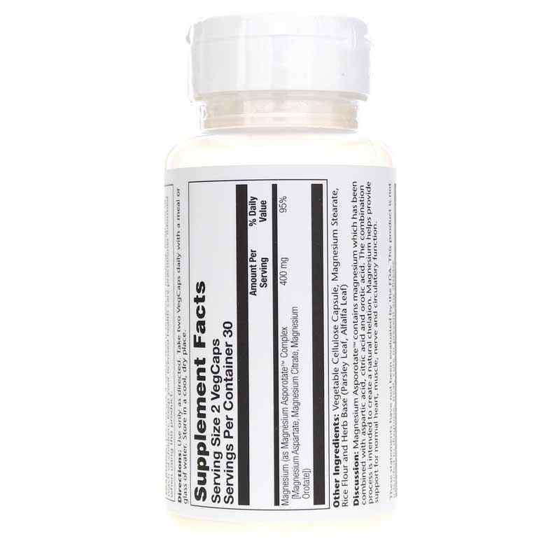 Magnesium Asporotate 400 Mg, 60 Veg Capsules, by Solaray, image #3