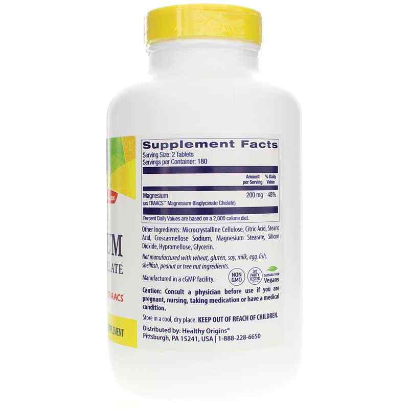 Magnesium Bisglycinate Chelate, 360 Tablets, by Healthy Origins, image #2