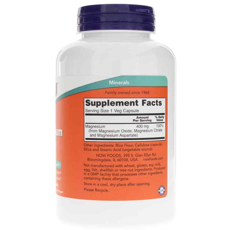 Magnesium Caps 400 Mg, by NOW Foods, image #2