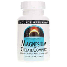 Magnesium Chelate Complex, 100 Tablets, by Source Naturals