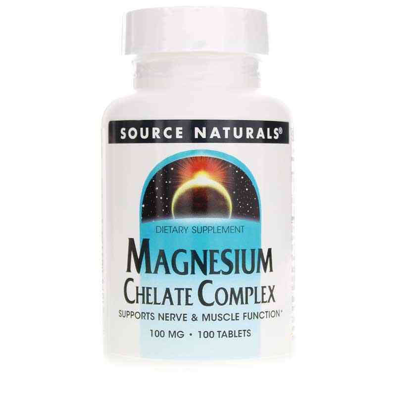 Magnesium Chelate Complex, 100 Tablets, by Source Naturals