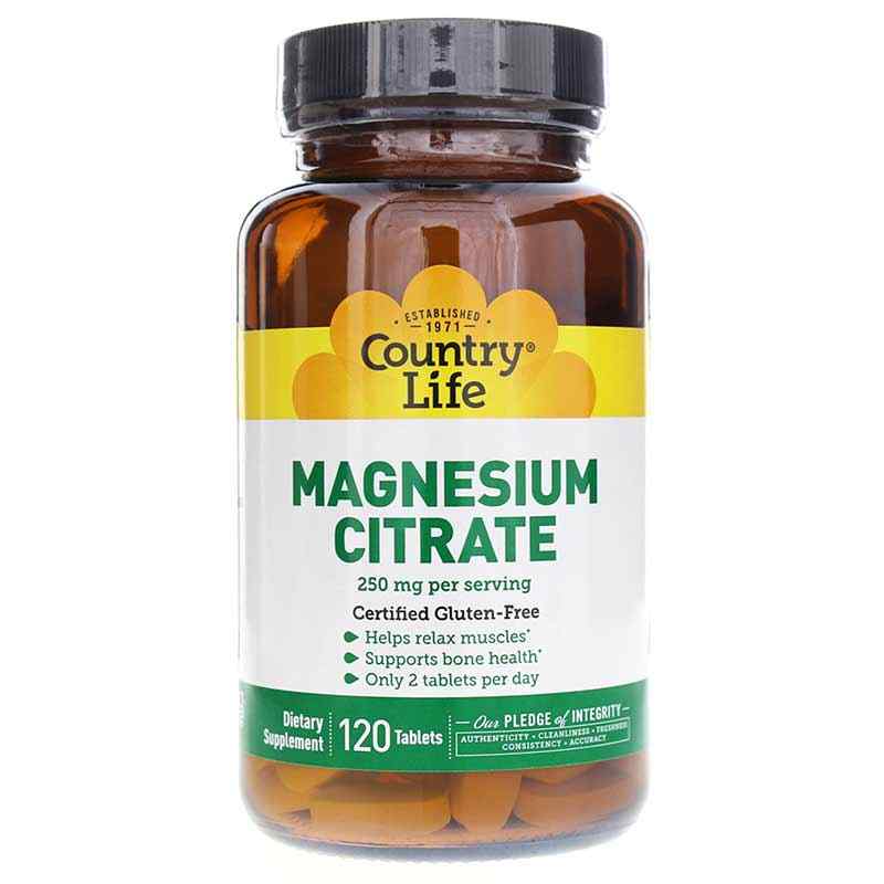 Magnesium Citrate 250 Mg, by Country Life