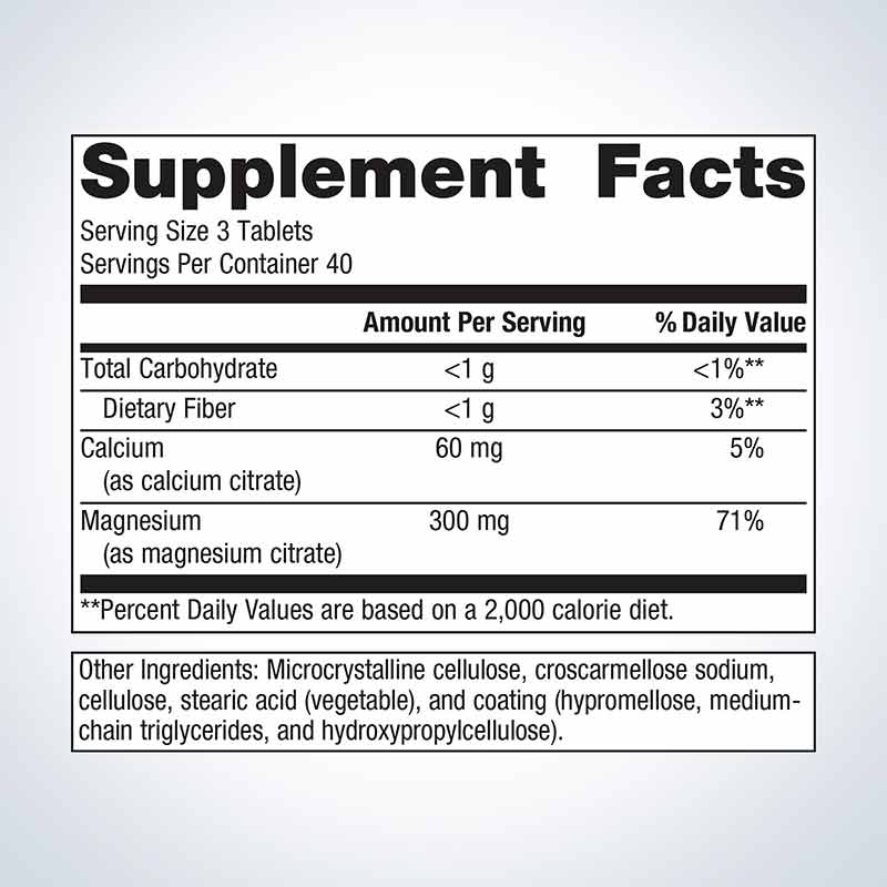 Magnesium Citrate, 120 Tablets, by Metagenics, image #2