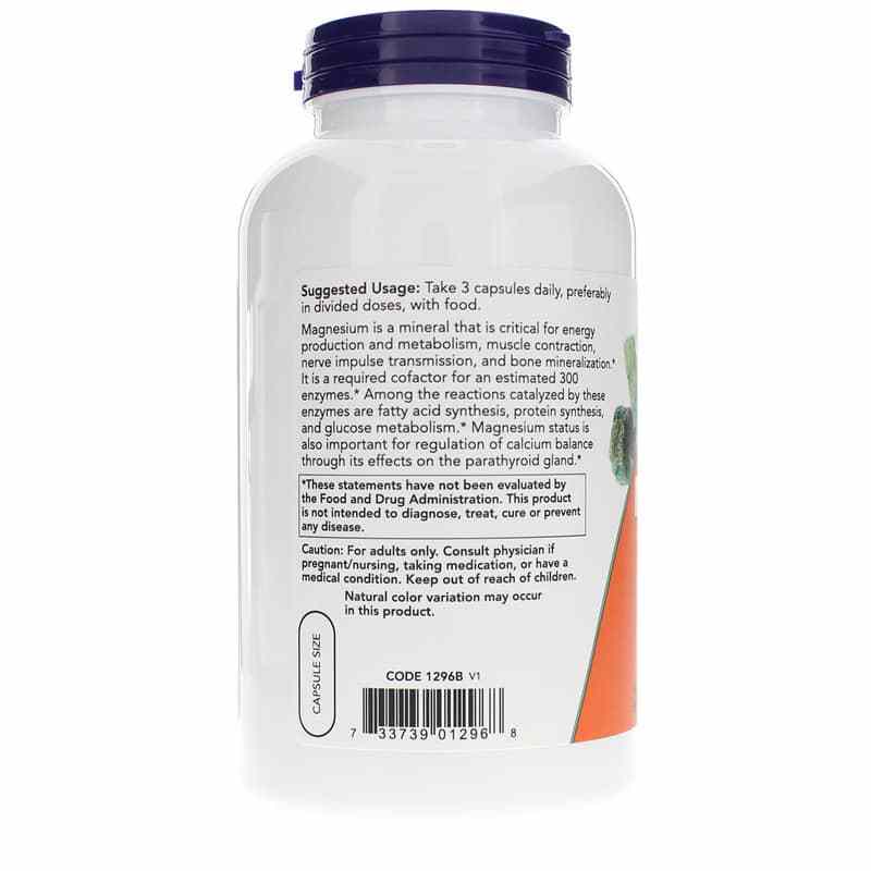 Magnesium Citrate Capsules, 240 Veg Capsules, by NOW Foods, image #3