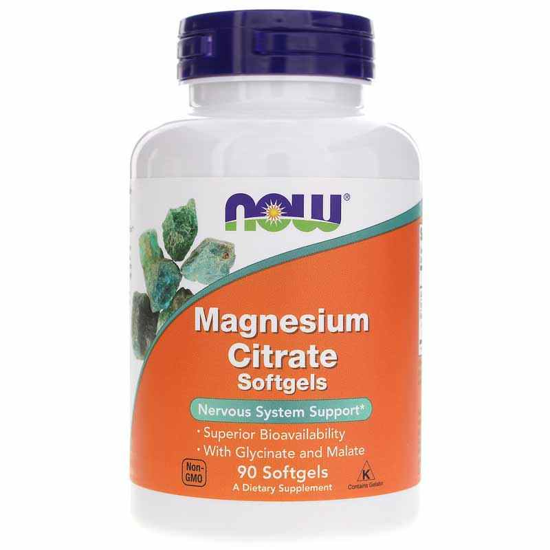 Magnesium Citrate Softgels, 90 Softgels, by NOW Foods