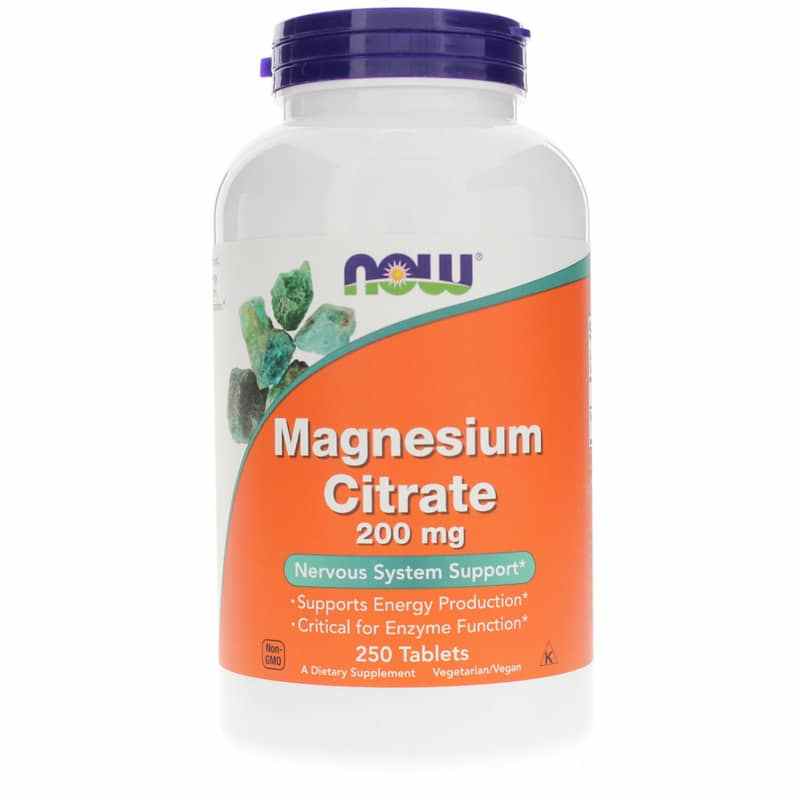 Magnesium Citrate Tablets 200 Mg, by NOW Foods