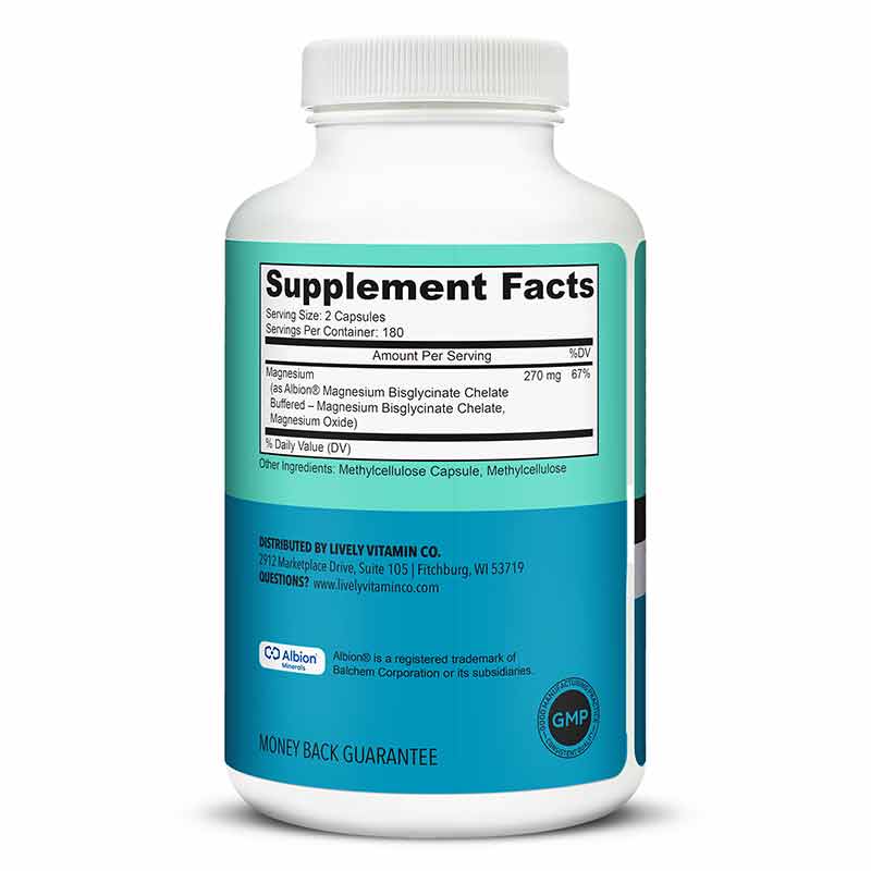 Magnesium Ease, 360 Capsules, by Lively Vitamin Co, image #3