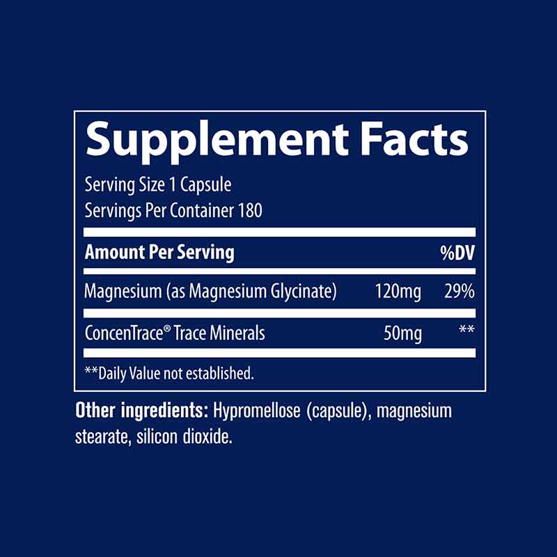 Magnesium Glycinate 120 Mg, 180 Capsules, by Trace Minerals Research, image #2