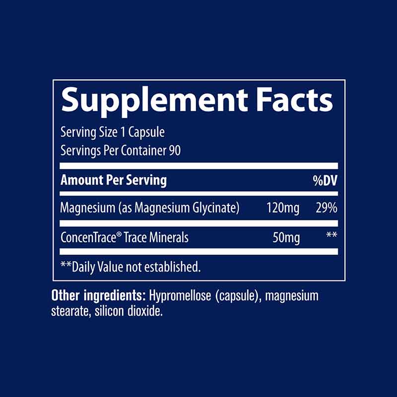 Magnesium Glycinate 120 Mg, 90 Capsules, by Trace Minerals Research, image #2