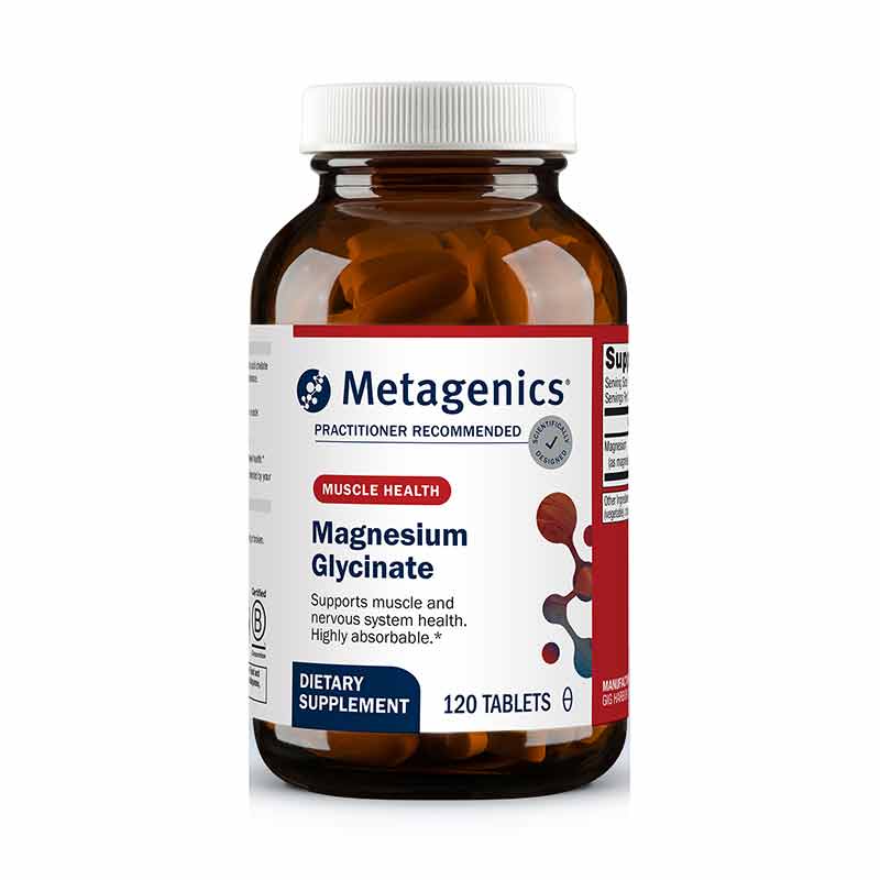 Magnesium Glycinate, 120 Tablets, by Metagenics