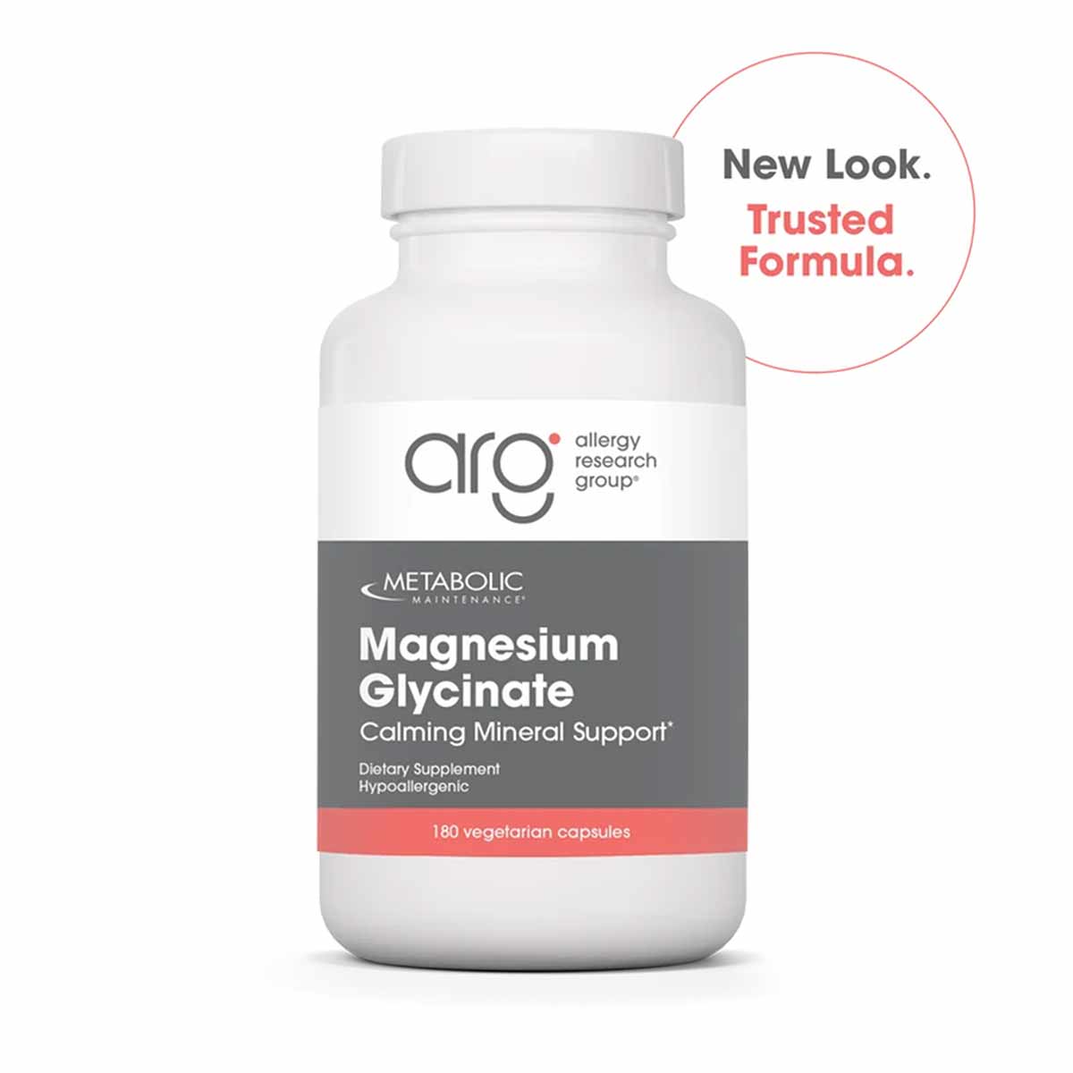 Magnesium Glycinate, 180 Capsules, by Allergy Research Group