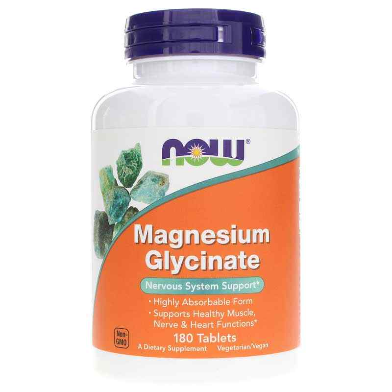 Magnesium Glycinate, 180 Tablets, by NOW Foods