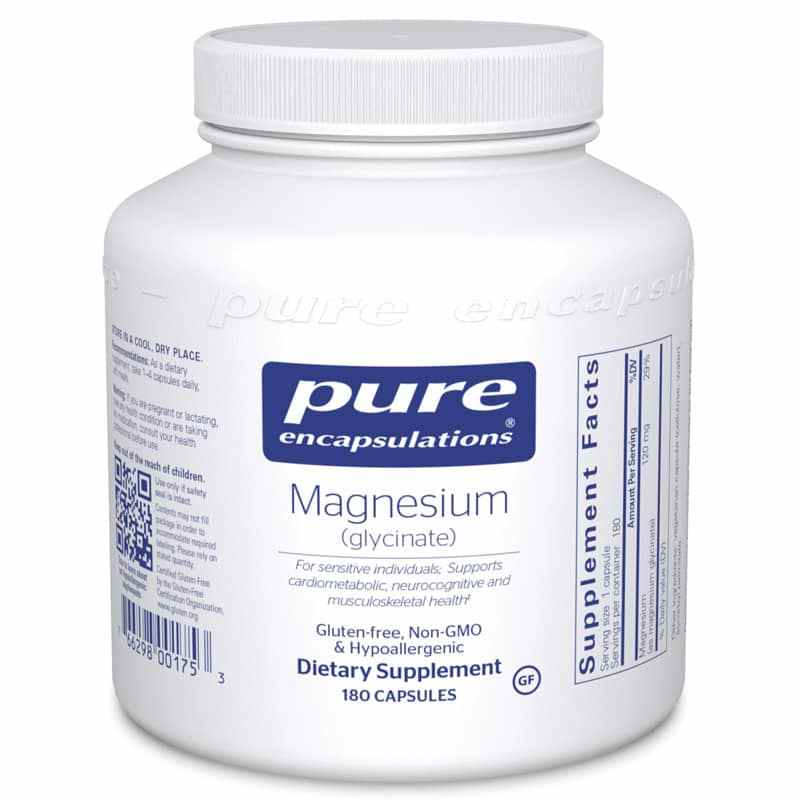 Magnesium (glycinate), 180 Capsules, by Pure Encapsulations