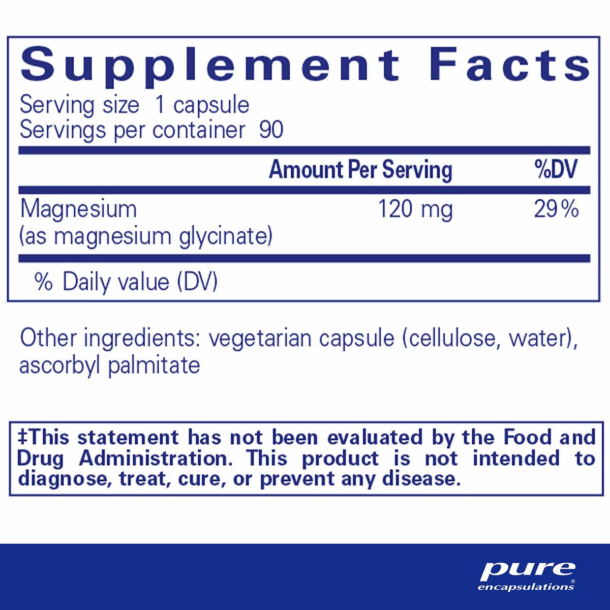 Magnesium (glycinate), by Pure Encapsulations
