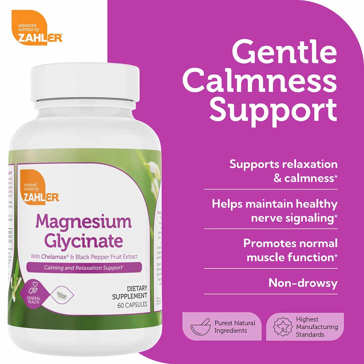 Magnesium Glycinate, by Zahler