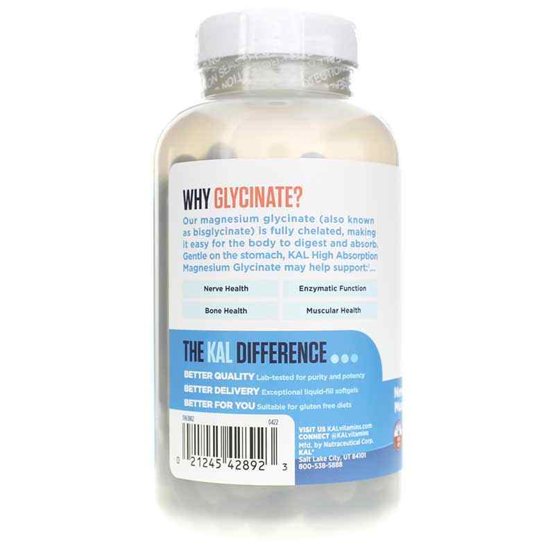 Magnesium Glycinate ActivGels, Kal Natural Healthy Concepts Magnesium Glycinate ActivGels, Kal Natural Healthy Concepts