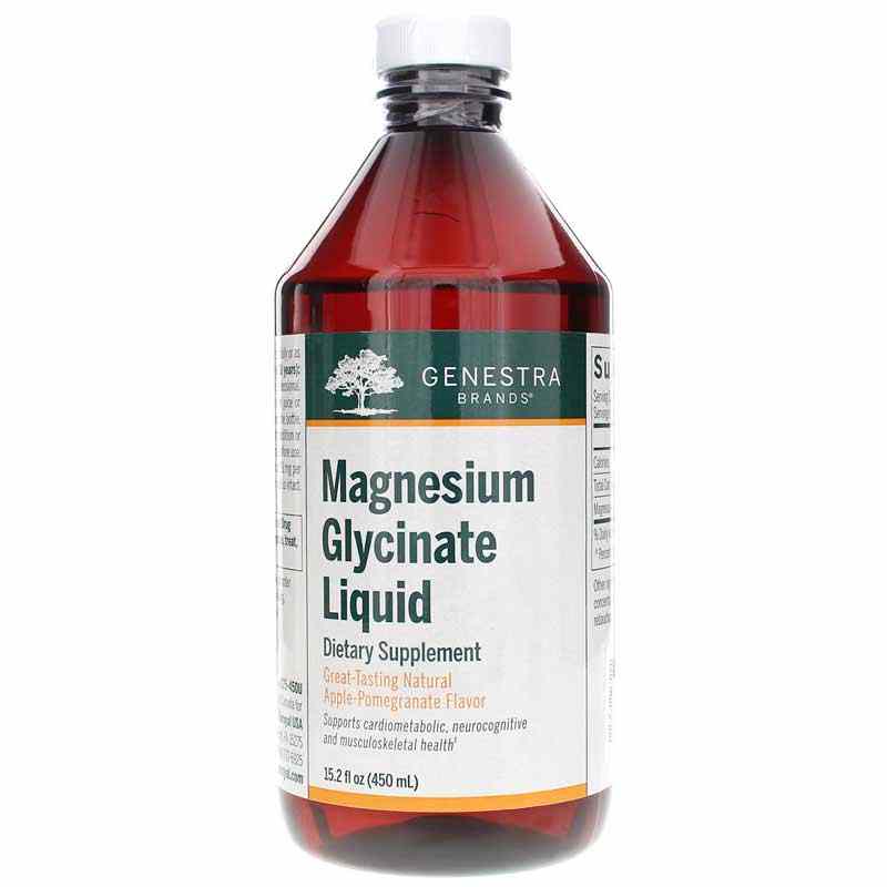 Magnesium Glycinate Liquid Apple-Pomegranate Flavor, by Genestra