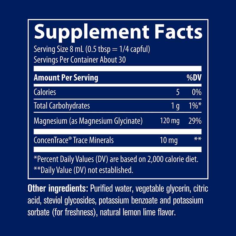 Magnesium Glycinate Liquid, Lemon Lime, by Trace Minerals Research, image #2