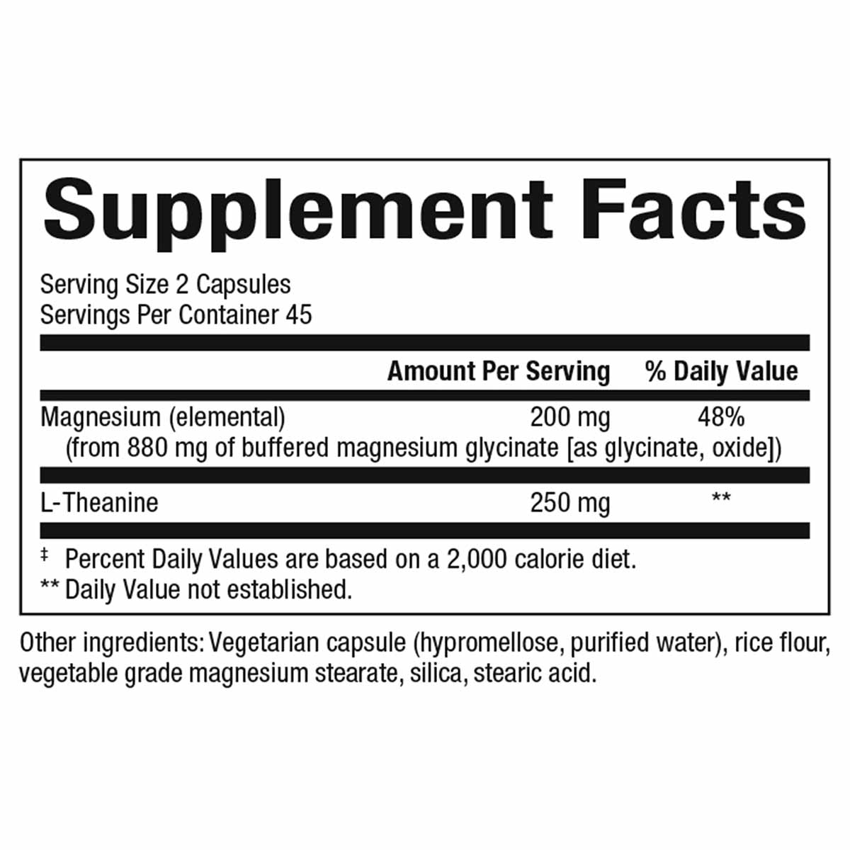 Magnesium Glycinate Plus L-Theanine, by Natural Factors