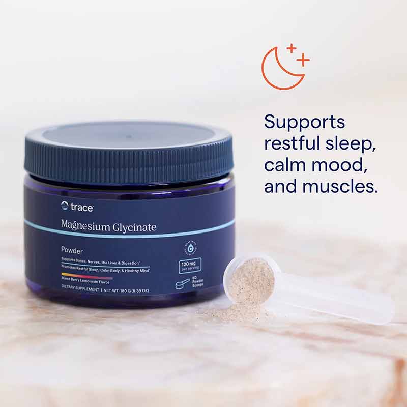 Magnesium Glycinate Powder, Berry Lemonade, by Trace Minerals Research, image #4