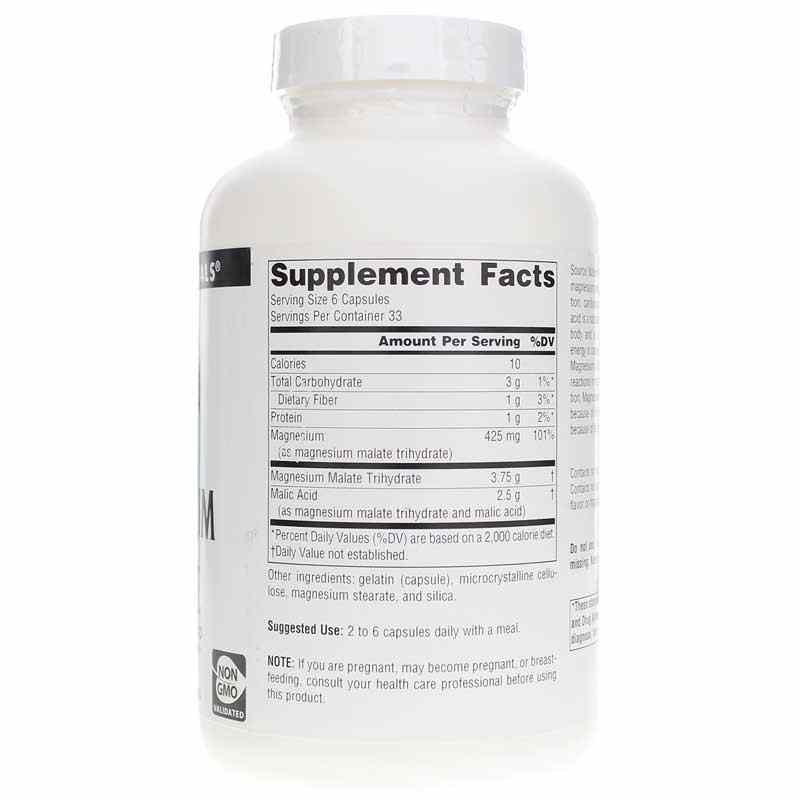 Magnesium Malate Capsules, 200 Capsules, by Source Naturals, image #2