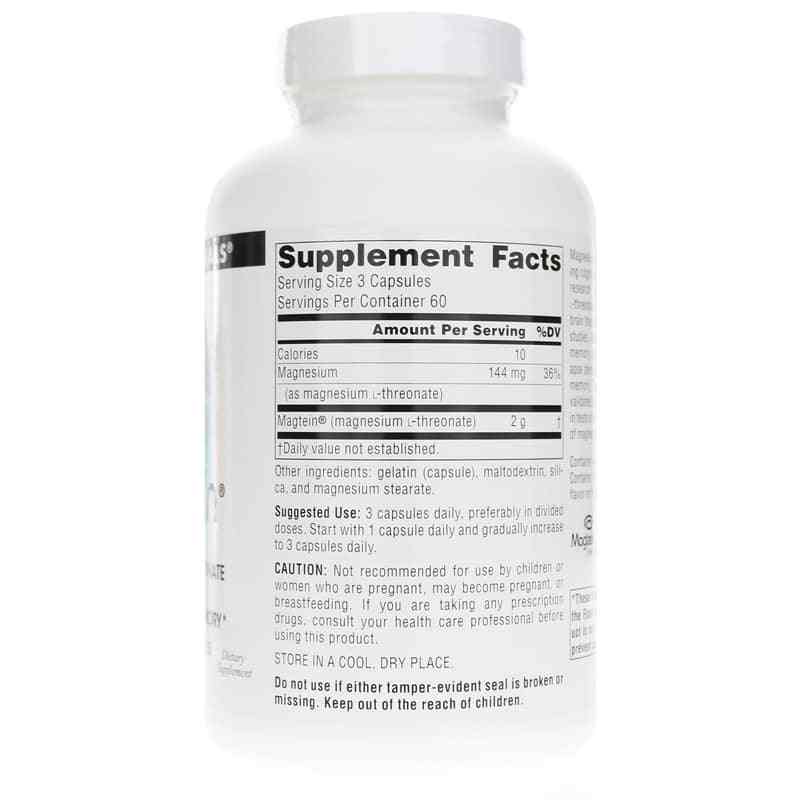 Magtein Magnesium L-Threonate, 180 Capsules, by Source Naturals, image #2