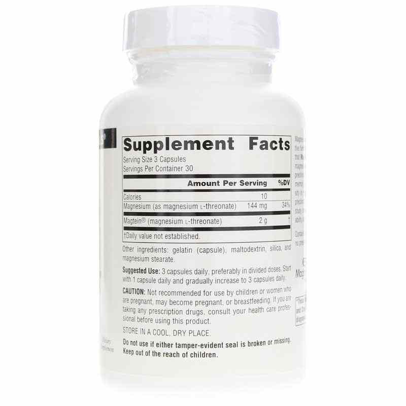 Magtein Magnesium L-Threonate, 90 Capsules, by Source Naturals, image #2