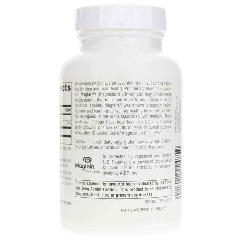 Magtein Magnesium L-Threonate, 90 Capsules, by Source Naturals, image #3