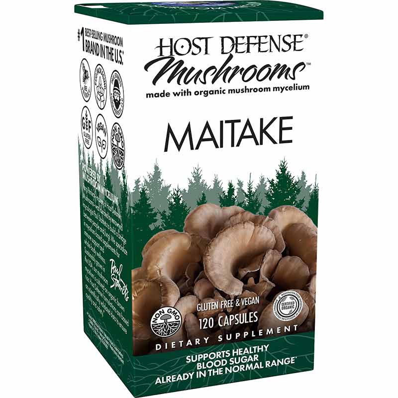 Maitake Blood Sugar Support, 120 Veg Capsules, by Host Defense, image #4