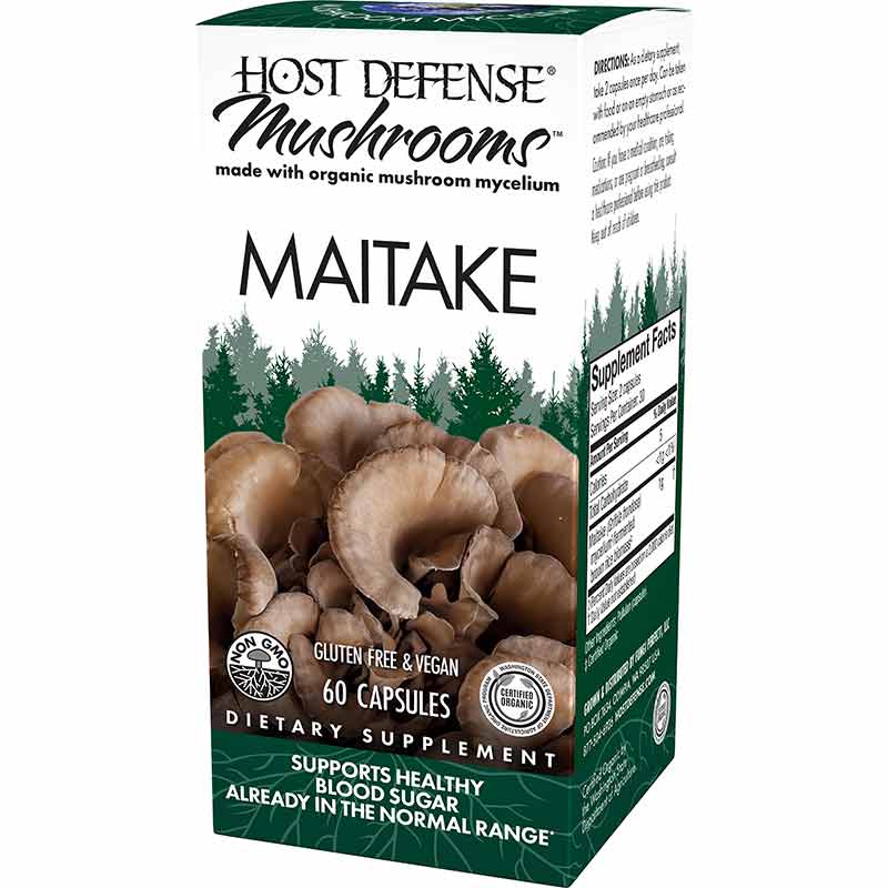 Maitake Blood Sugar Support, 60 Veg Capsules, by Host Defense, image #3